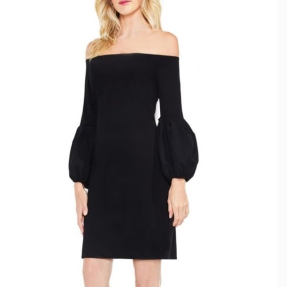 vince camuto off the shoulder sheath dress